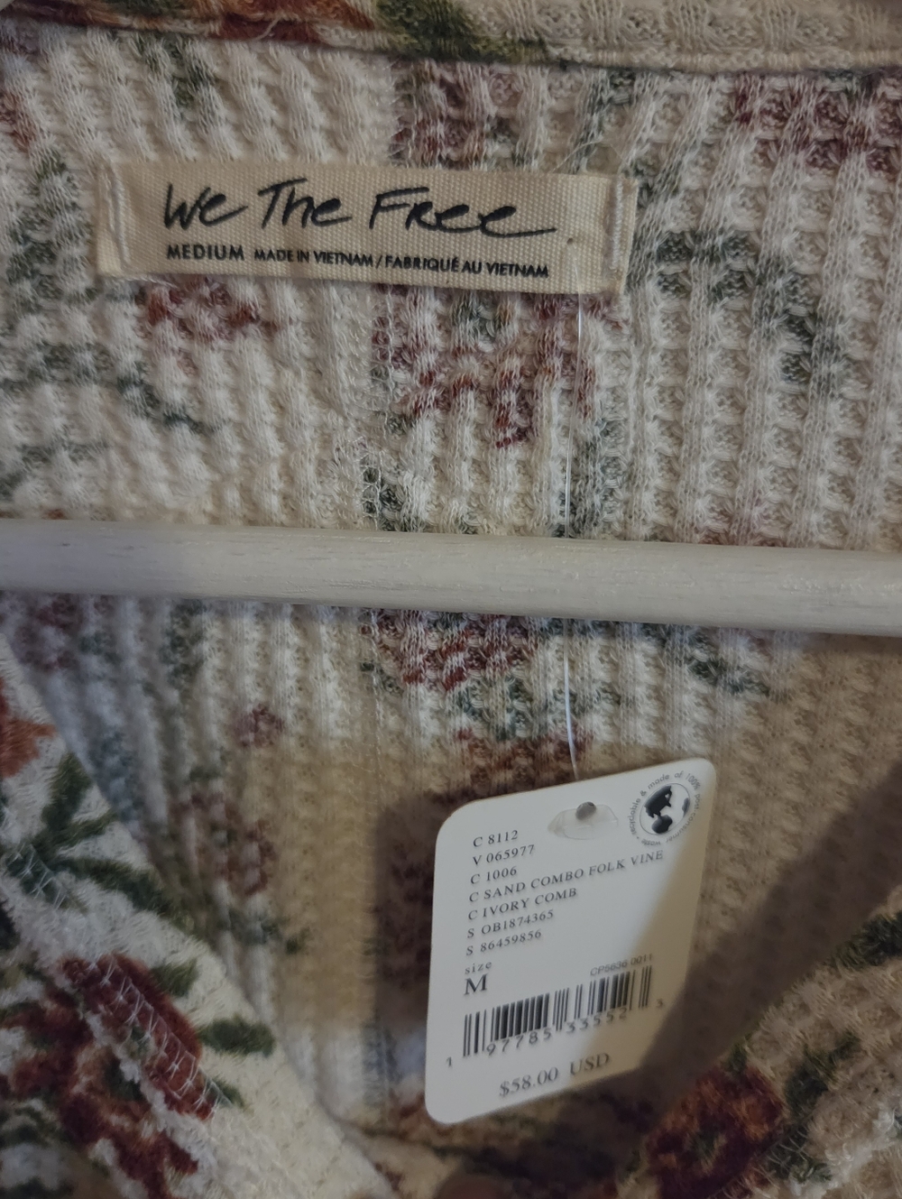 NWT - Free People Floral Long Sleeve - Picture 3 of 7